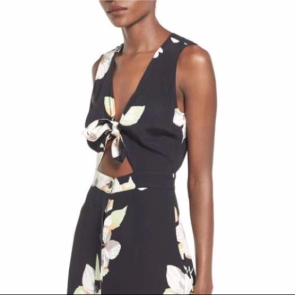 leith floral print midi dress